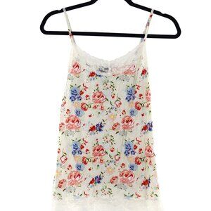 Wet Seal Lace Camisole Women L White Romantic Y2K Babydoll Garden Party Feminine